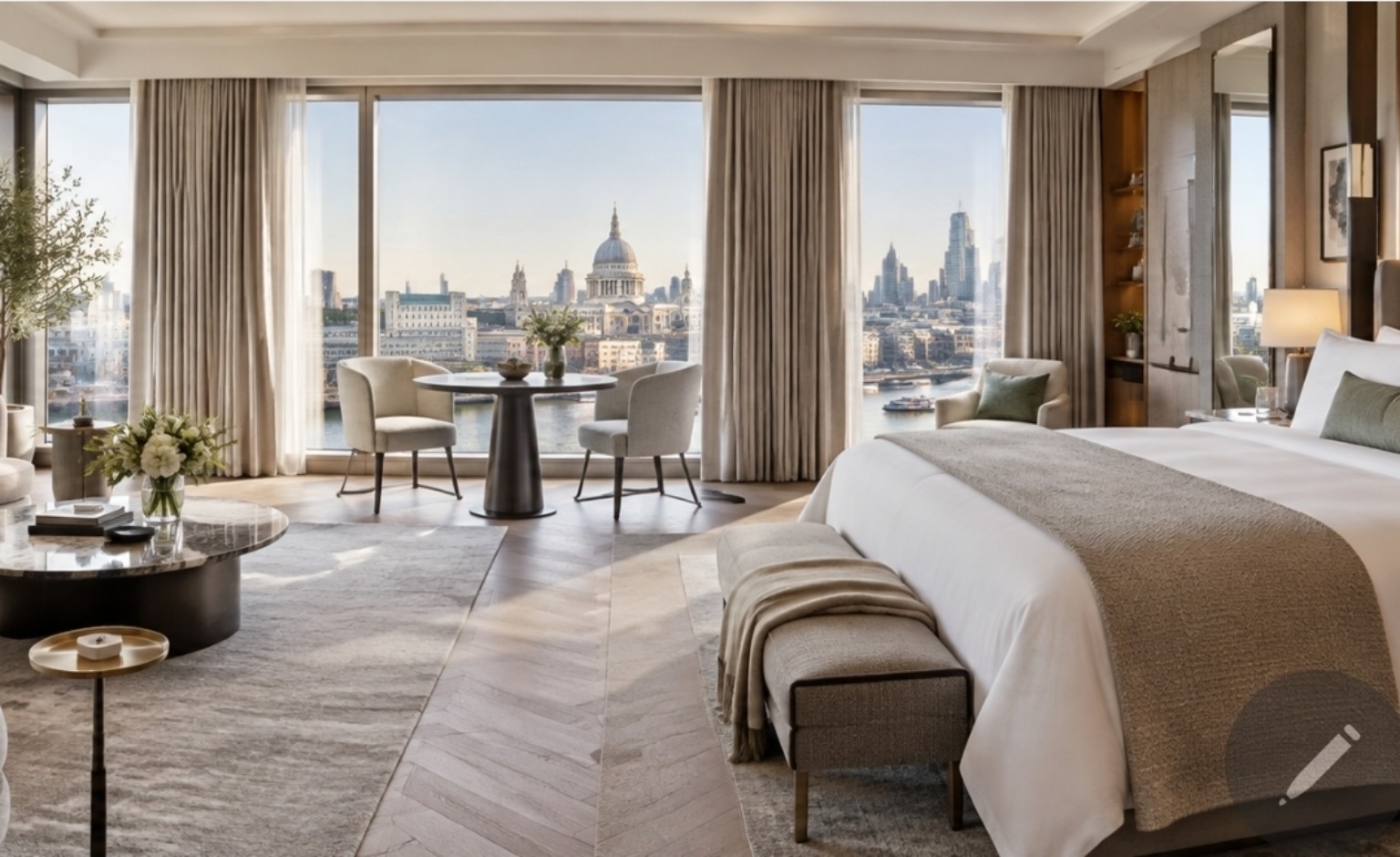 London suite overlooking St Paul’s Cathedral and the River Thames
